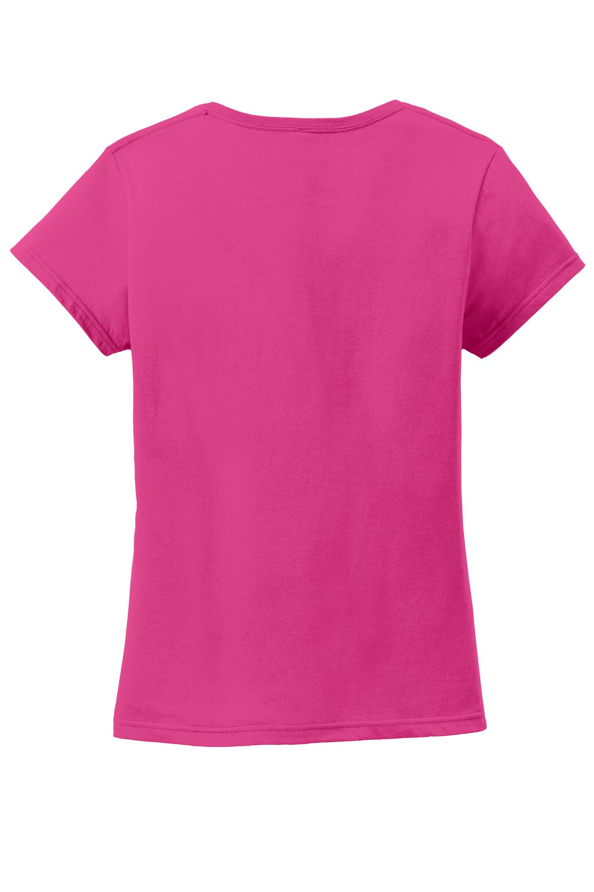 Anvil Women's   100% Combed Ring Spun Cotton V-Neck T-Shirt-4
