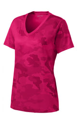 Sport-Tek Women's   CamoHex V-Neck Tee-3