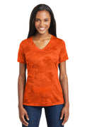 Sport-Tek Women's   CamoHex V-Neck Tee-1