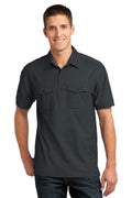 Port Authority   Oxford Pique Double Pocket Polo