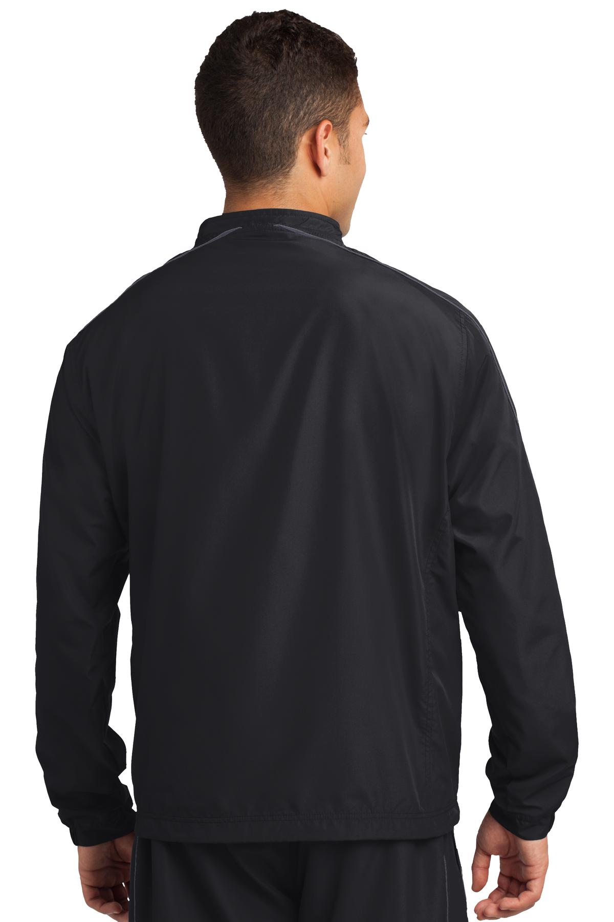 Sport-Tek Men's Piped Colorblock 1/4-Zip Wind Shirt. JST64