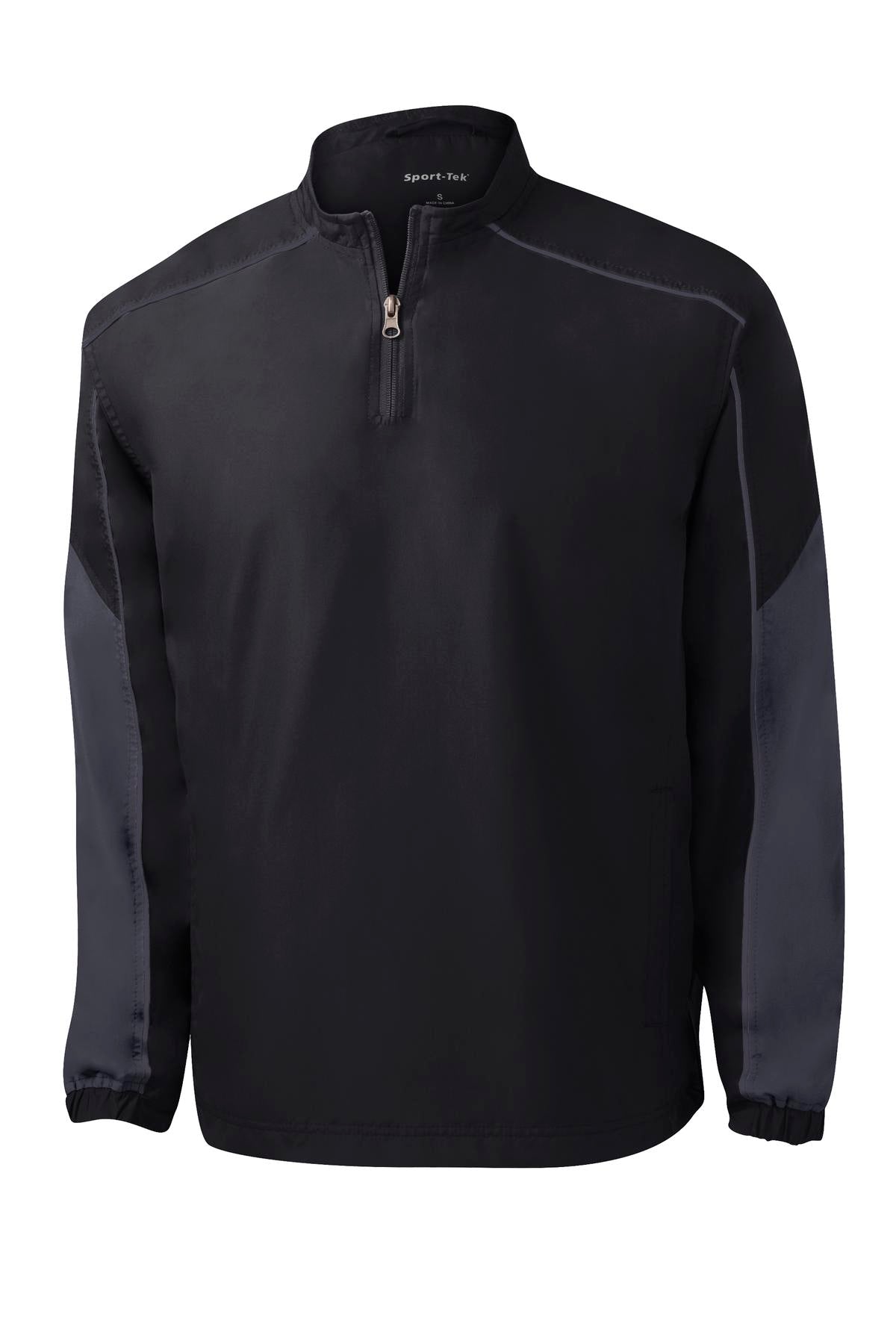 Sport-Tek Men's Piped Colorblock 1/4-Zip Wind Shirt. JST64