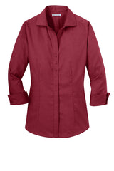 Red House Women's 3/4-Sleeve Nailhead Non-Iron Shirt. RH69 Red House
