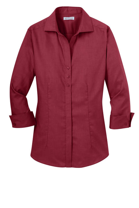 Red House Women's 3/4-Sleeve Nailhead Non-Iron Shirt. RH69 Red House