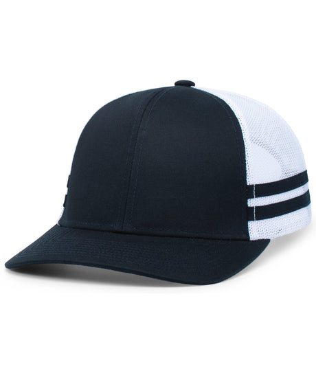 Pacific Headwear Low-Profile Stripe Trucker Cap Pacific Headwear