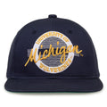 The Game Headwear Michigan Retro Circle Snapback Hat