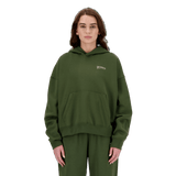 New Balance Women's Linear Heritage Brushed Back Fleece Hoodie