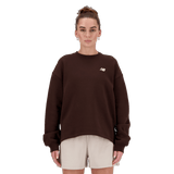 New Balance Women's Linear Heritage Brushed Back Fleece Crewneck New Balance