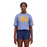 New Balance Women's NYC Marathon Essentials Americana Cotton Jersey Boxy T-Shirt