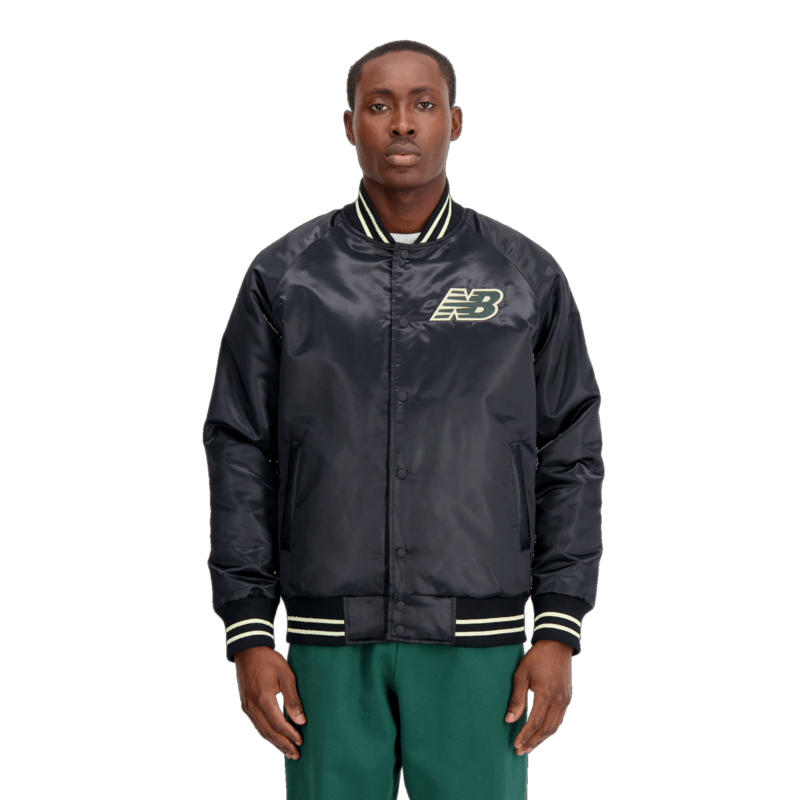 New Balance Men's Athletics Varsity Satin Bomber Jacket