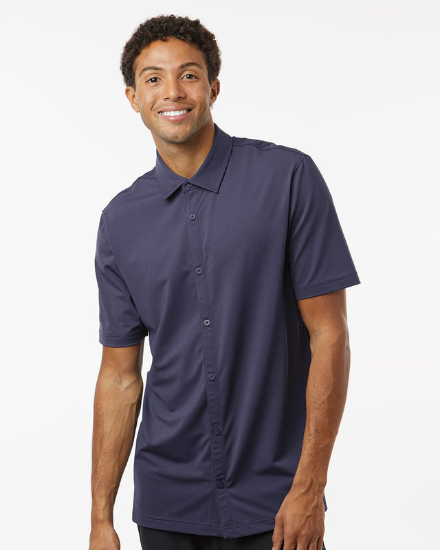 adidas Men's Button Down Short Sleeve Shirt