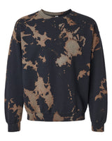 Dyenomite Men's Essential Fleece Bleach Wash Crewneck Sweatshirt Dyenomite