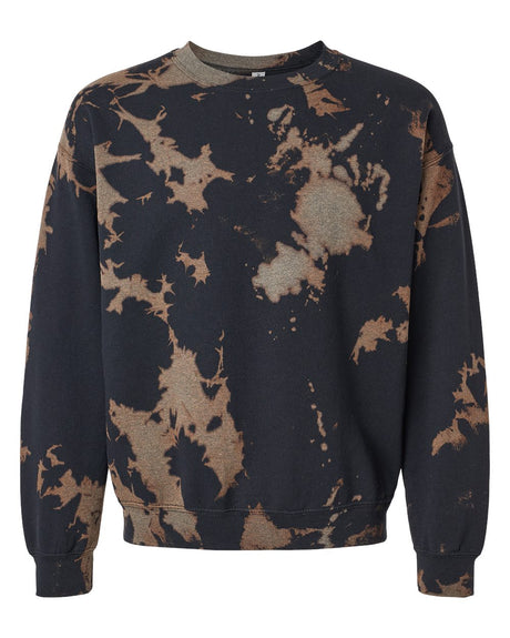 Dyenomite Men's Essential Fleece Bleach Wash Crewneck Sweatshirt Dyenomite