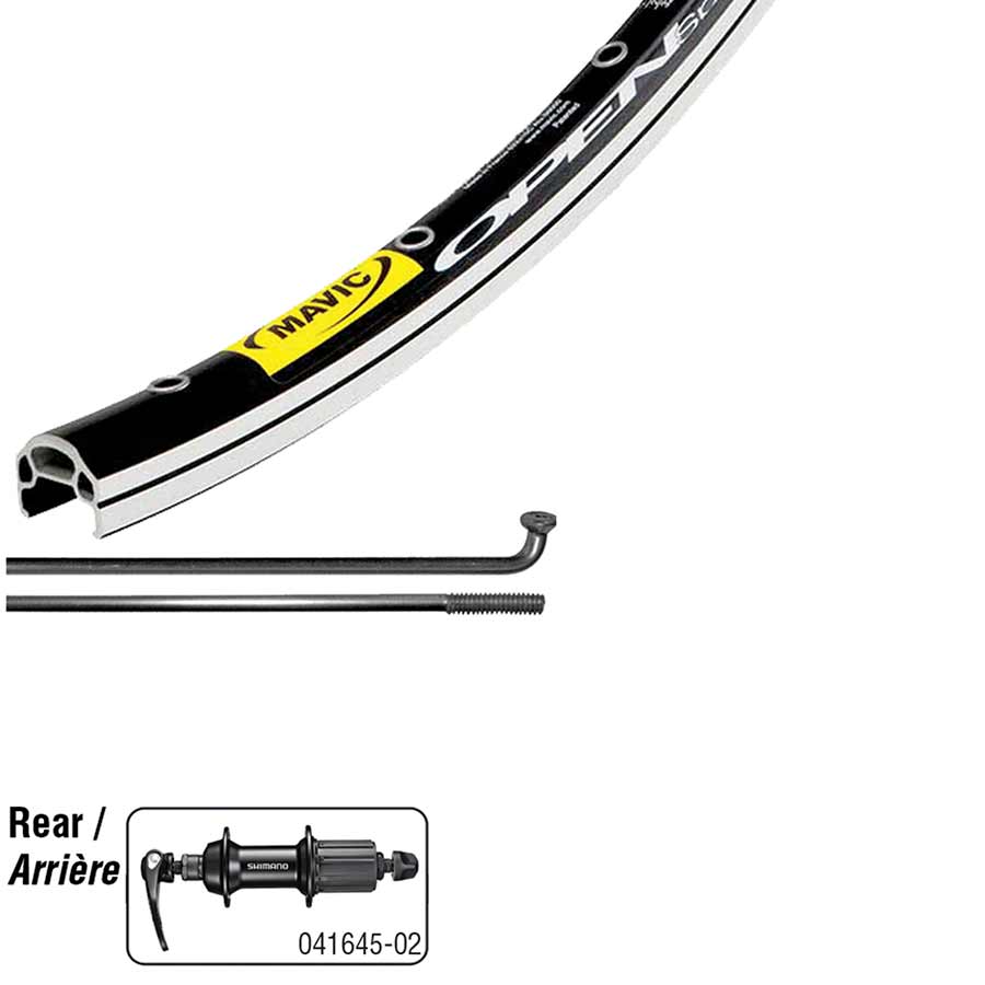 Wheel Shop Mavic Open Elite Black/ Shimano RS400 Black Wheel-1