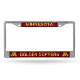 NCAA Minnesota Golden Gophers Chrome Glitter License Plate Frame Fan Gear NCAA Minnesota Golden Gophers