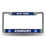 NHL New York Rangers Chrome Glitter License Plate Frame Fan Gear NHL New York Rangers