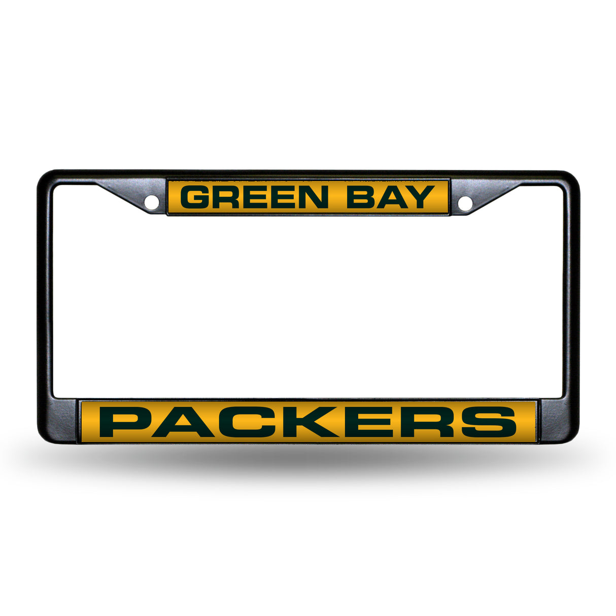 NFL Green Bay Packers Laser Cut Black Chrome License Plate Frame Fan Gear NFL Green Bay Packers