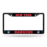 NHL New York Rangers Black Chrome License Plate Frame Fan Gear NHL New York Rangers