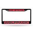NCAA North Carolina State Wolfpack Laser Cut Black Chrome License Plate Frame Fan Gear NCAA North Carolina State Wolfpack