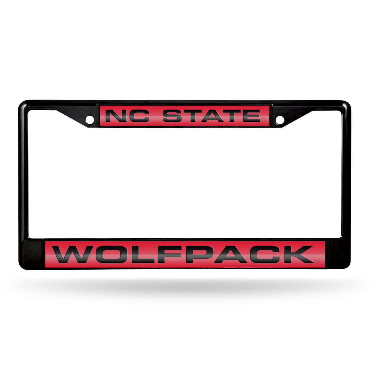 NCAA North Carolina State Wolfpack Laser Cut Black Chrome License Plate Frame Fan Gear NCAA North Carolina State Wolfpack