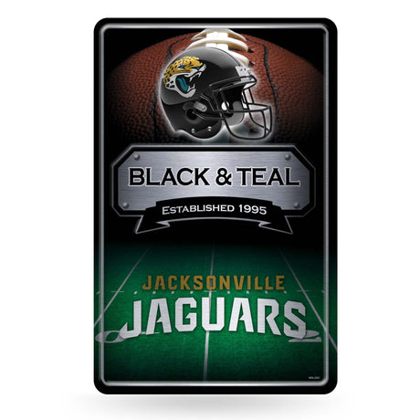 NFL Jacksonville Jaguars Large Metal Sign Fan Gear NFL Jacksonville Jaguars