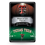 NCAA Texas Tech Red Raiders Large Metal Sign Fan Gear NCAA Texas Tech Red Raiders