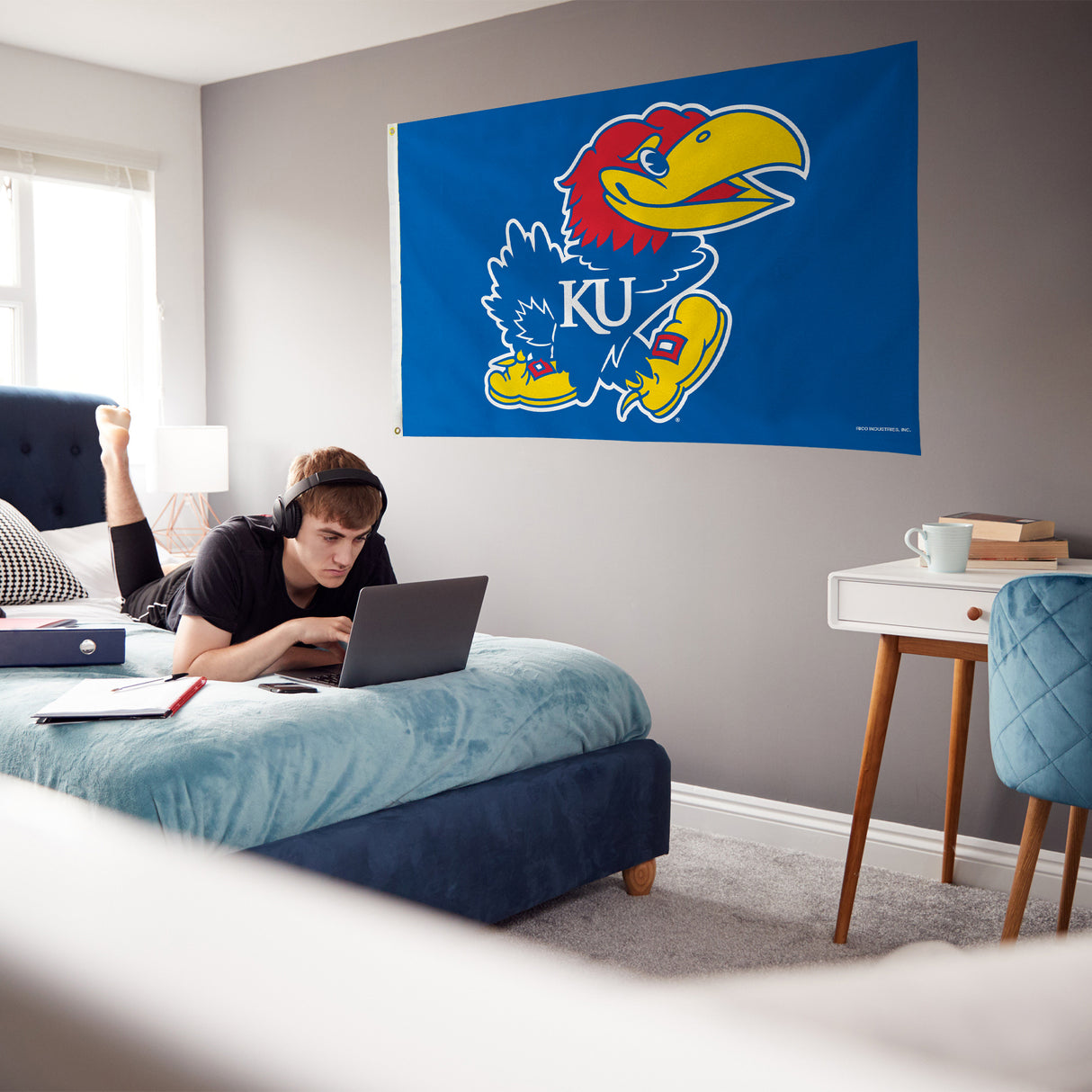 NCAA Kansas Jayhawks 3x5 Banner Flag Fan Gear NCAA Kansas Jayhawks