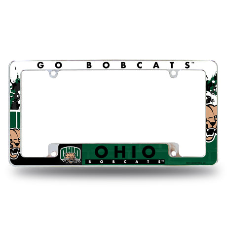 NCAA Ohio Bobcats All Over Chrome Frame Fan Gear NCAA Ohio Bobcats