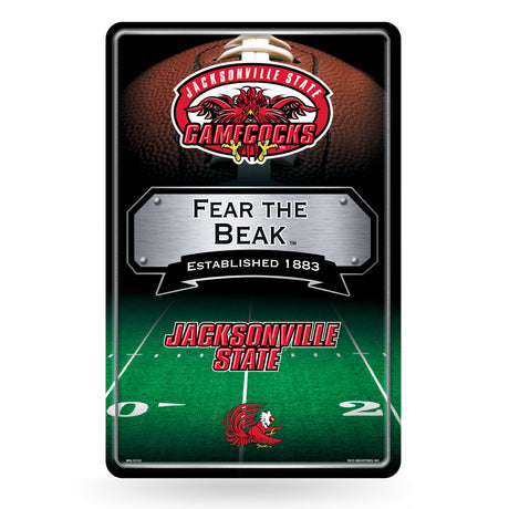 NCAA Jacksonville State Gamecocks Large Metal Sign Fan Gear NCAA Jacksonville State Gamecocks