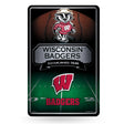 NCAA Wisconsin Badgers Large Metal Sign Fan Gear NCAA Wisconsin Badgers