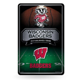 NCAA Wisconsin Badgers Large Metal Sign Fan Gear NCAA Wisconsin Badgers