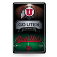 NCAA Utah Utes Large Metal Sign Fan Gear NCAA Utah Utes