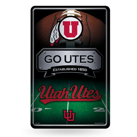 NCAA Utah Utes Large Metal Sign Fan Gear NCAA Utah Utes