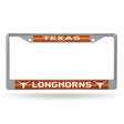 NCAA Texas Longhorns Chrome Glitter License Plate Frame Fan Gear NCAA Texas Longhorns
