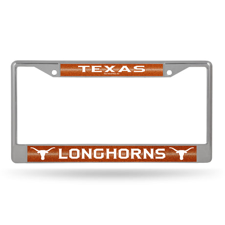 NCAA Texas Longhorns Chrome Glitter License Plate Frame Fan Gear NCAA Texas Longhorns