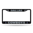 NFL Dallas Cowboys Black Chrome License Plate Frame Fan Gear NFL Dallas Cowboys