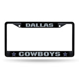 NFL Dallas Cowboys Black Chrome License Plate Frame Fan Gear NFL Dallas Cowboys