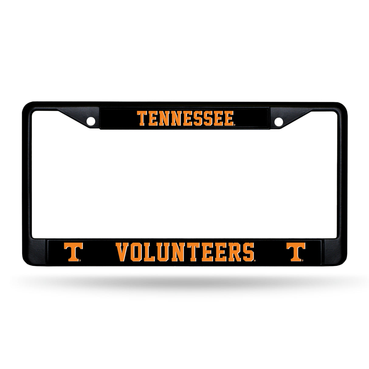 NCAA Tennessee Volunteers Black Chrome License Plate Frame Fan Gear NCAA Tennessee Volunteers