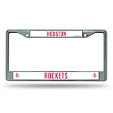NBA Houston Rockets Chrome License Plate Frame Fan Gear NBA Houston Rockets