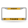 NCAA Missouri Tigers Chrome Glitter License Plate Frame Fan Gear NCAA Missouri Tigers