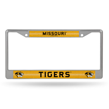 NCAA Missouri Tigers Chrome Glitter License Plate Frame Fan Gear NCAA Missouri Tigers