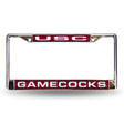 NCAA South Carolina Gamecocks Laser Cut Chrome License Plate Frame Fan Gear NCAA South Carolina Gamecocks