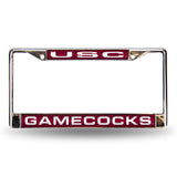 NCAA South Carolina Gamecocks Laser Cut Chrome License Plate Frame Fan Gear NCAA South Carolina Gamecocks