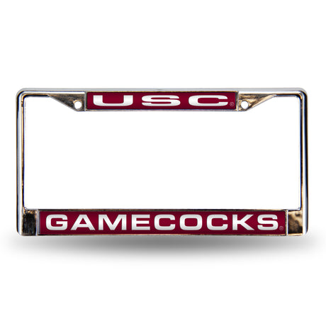 NCAA South Carolina Gamecocks Laser Cut Chrome License Plate Frame Fan Gear NCAA South Carolina Gamecocks