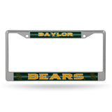 NCAA Baylor Bears Chrome Glitter License Plate Frame Fan Gear NCAA Baylor Bears
