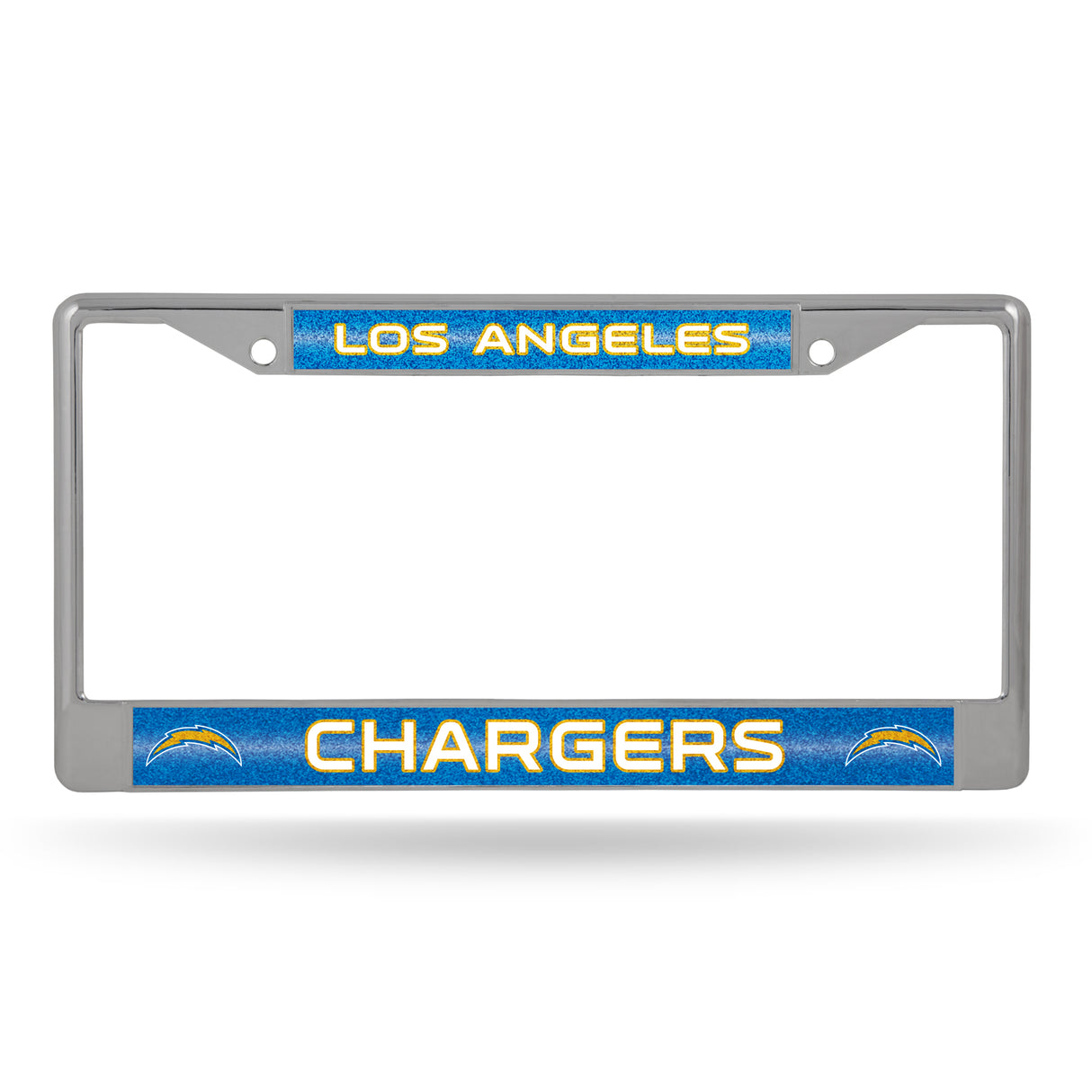 NFL Los Angeles Chargers Chrome Glitter License Plate Frame Fan Gear NFL Los Angeles Chargers