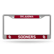 NCAA Oklahoma Sooners Chrome Glitter License Plate Frame Fan Gear NCAA Oklahoma Sooners