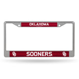 NCAA Oklahoma Sooners Chrome Glitter License Plate Frame Fan Gear NCAA Oklahoma Sooners