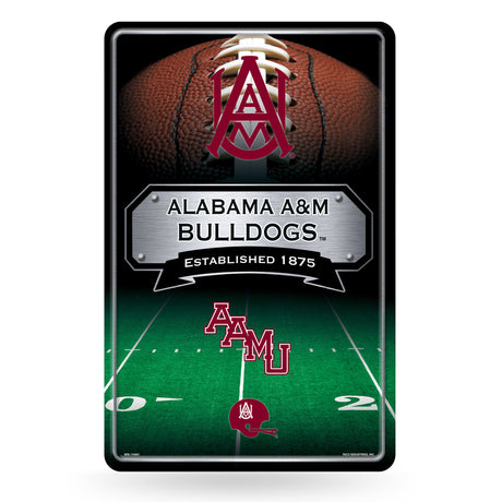 NCAA Alabama A&M Bulldogs Large Metal Sign Fan Gear NCAA Alabama A&M Bulldogs