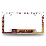 NCAA Texas State Bobcats All Over Chrome Frame Fan Gear NCAA Texas State Bobcats